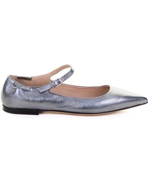 Pomme D'or Pomme Dor Laminated Leather Dancer Steel - White