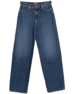 Max Mara Mstpalude Cotton Denim Baggy Jeans - Blue