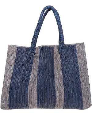 Gabriele Frantzen Raffia Tote Bag - Blue