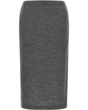 Junya Watanabe Mlange Wool Skirt - Grey