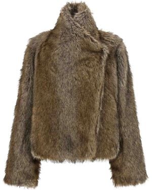 BB COUTURE Eco-Fur Coat - Brown