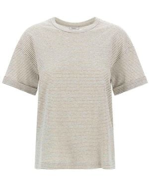 Peserico Lam Stripes T-Shirt - White