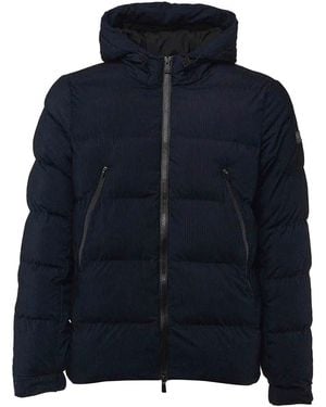 Mc2 Saint Barth Maier Padded Velvet Effect Jacket - Blue