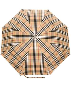 Burberry Vintage Check Folded Umbrella - Natural