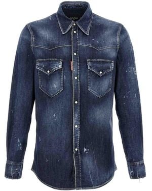 DSquared² Fashion Western' Shirt - Blue