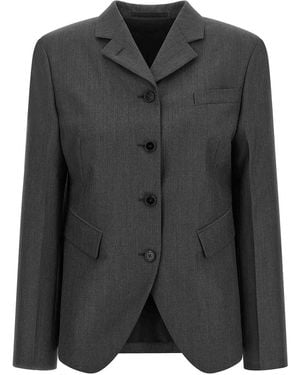 Jil Sander Single-Breasted Blazer - Black