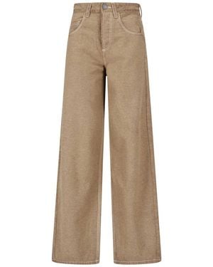 Uma Wang Straight Wool Blend Trousers - Natural