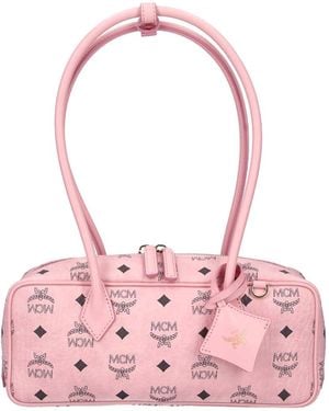 MCM East-West Aren Shoulder Bag - Pink