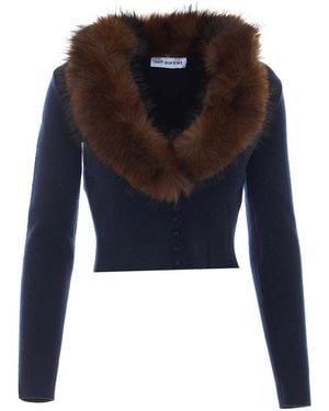 Self-Portrait Cardigan - Blu