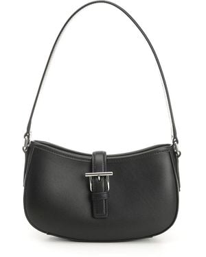 McQueen Mini T-Buckle Shoulder Bag - Black