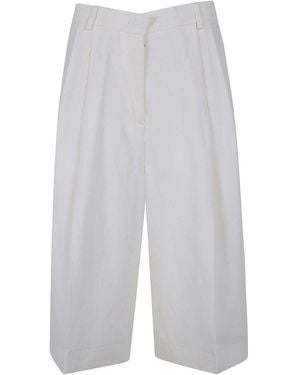 Fabiana Filippi Cropped Wide Leg Trousers - White