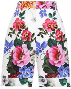 Dolce & Gabbana Floral Shorts - White