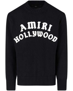 Amiri Cotton Crewneck Jumper - Blue