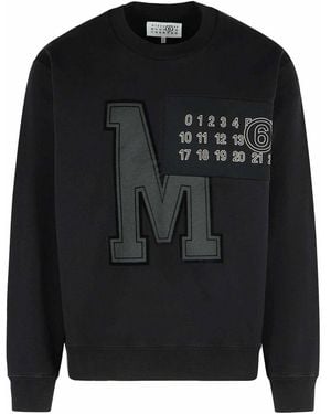 MM6 by Maison Margiela Cotton Sweatshirt - Black