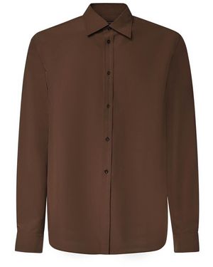 Jil Sander Classic Long-Sleeve Shirt - Brown