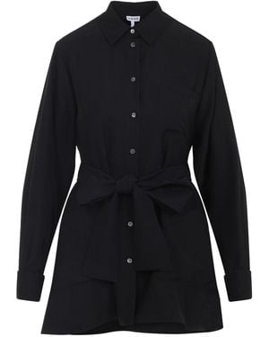 Loewe Belted Blouse - Black