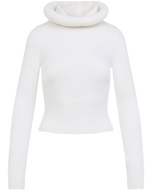 Alaïa Hooded Pullover - White