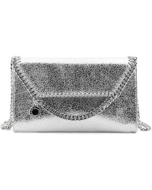 Stella McCartney Falabella Metallic Fabric Shoulder Bag - Grey