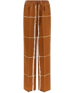 Kiton Silk Pants - Brown