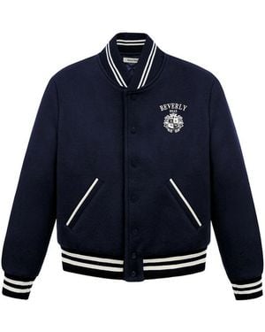 Sporty & Rich Striped Embroidered Jacket - Blue
