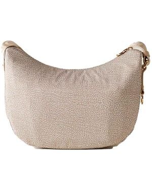 Borbonese Hobo Luna Small Shoulder Bag - Grey