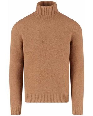 Drumohr High Neck Jumper - Brown