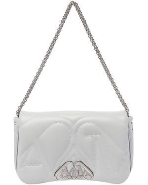 McQueen Small The Seal Shoulder Bag - Grey