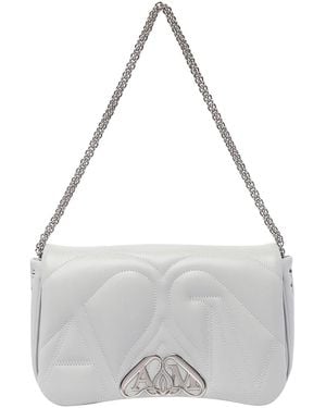 McQueen Small The Seal Shoulder Bag - Grey