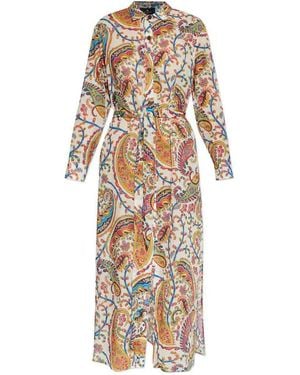 Etro Cotton Midi Shirt Dress - White