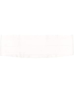 Stella McCartney Pleated Satin Belt - White