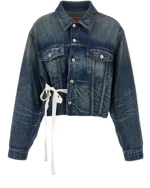 MM6 by Maison Margiela Tape Denim Jacket - Blue