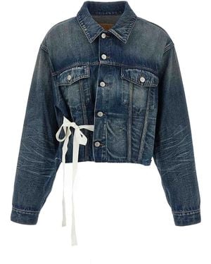 MM6 by Maison Martin Margiela Tape Denim Jacket - Blue