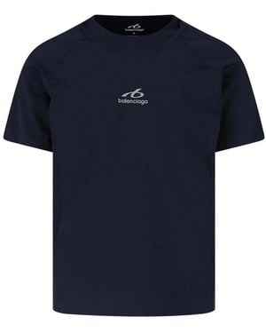 Balenciaga Logo T-Shirt - Blue