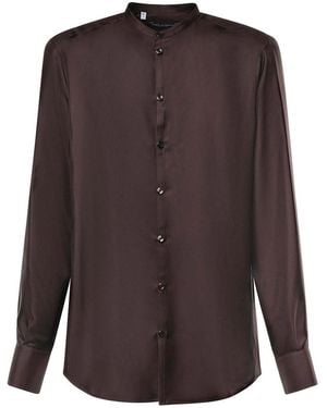 Dolce & Gabbana Silk Shirt - Brown