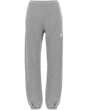 Off-White c/o Virgil Abloh Embroidered Sweatpants - Gray