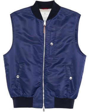 Brunello Cucinelli Bomber Jacket - Blue