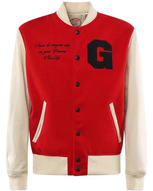 Giuliano Galiano Varsity Bomber Jacket - Red