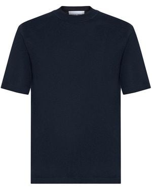 EMERSON RENALDI Crew Neck Short-Sleeve Jumper - Blue