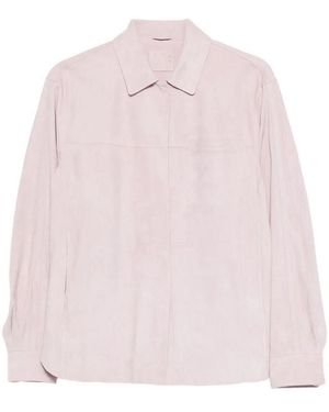 DESA NINETEENSEVENTYTWO Leather Shirt Jacket - Pink