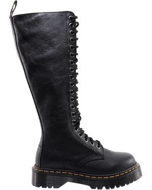 Dr. Martens 1B60 Bex Hammered Leather Boots - Black