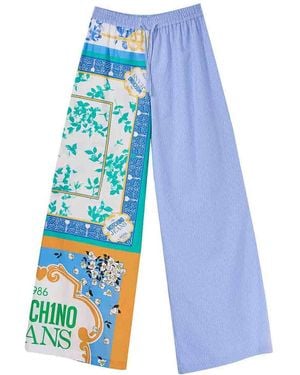 Moschino Foulard Printing Trousers - Blue