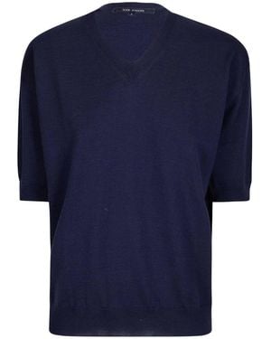 Sofie D'Hoore Pullover Short Sleeves V/Neck - Blue