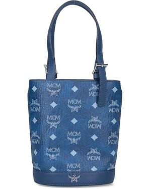 MCM Mini Bucket Bag - Blue