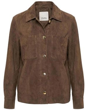 Max Mara Maxmara 'S Leather Jacket - Brown