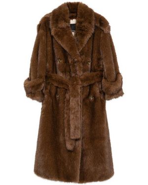 BB COUTURE Farrah Faux Fur Coat - Brown