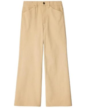 Lemaire Flared Five-Pocket Trousers - Natural