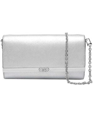 MICHAEL Michael Kors Mona Clutch With Magnetic Closure - White