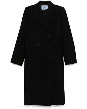 Prada Virgin Wool Coat - Black