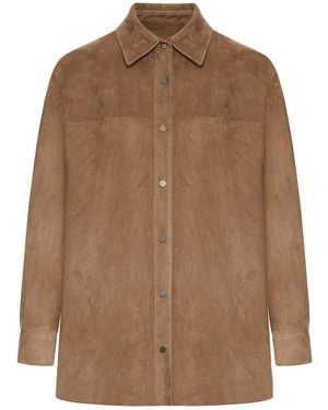 Salvatore Santoro Leather Jacket With Fringes - Brown