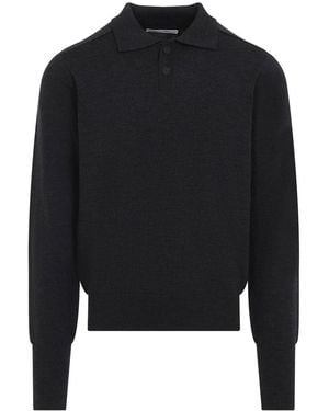Studio Nicholson Sark Polo Shirt Sweater - Black